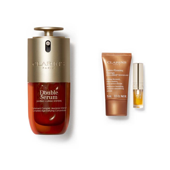 Zestaw przeciwstarzeniowy do pielęgnacji sk&oacute;ry &ndash; Clarins Double Serum & Extra-Firming Energy