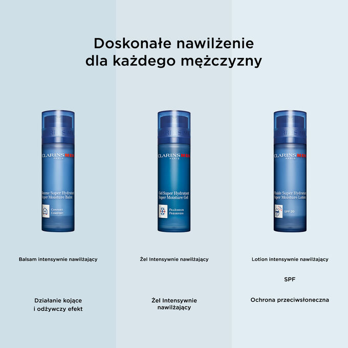 Żel Intensywnie nawilżający | ClarinsMen Super Moisture Gel