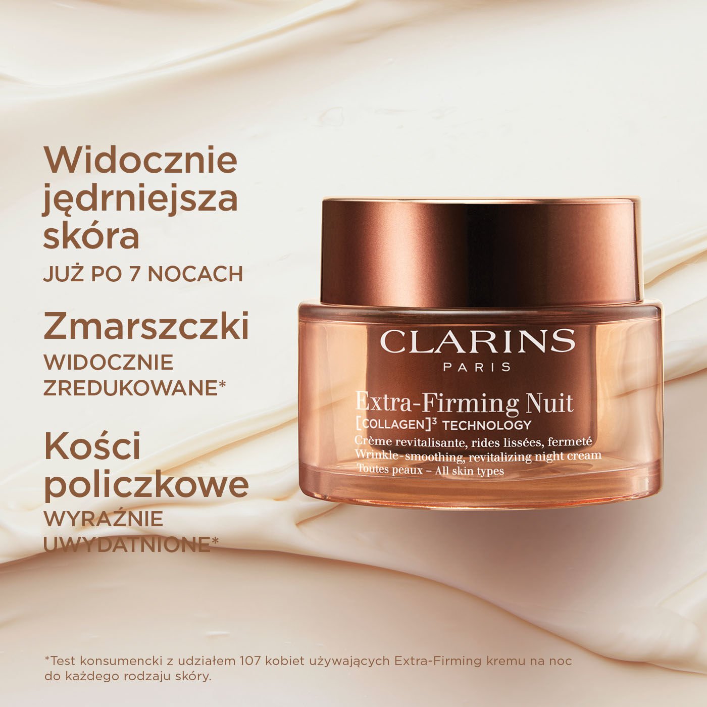 フェイスクリーム CLARINS Extra-Firming Nuit 50ml Extra-Firming krem na noc do każdego rodzaju skóry | CLARINS®
